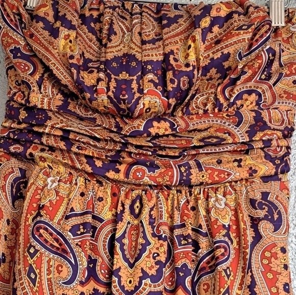 NWT The Limited Strapless Paisley Print Maxi Dress   Size 4 - Picture 8 of 11